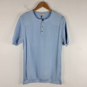 New LCR Black Edition Textured Ribbed Waffle Knit Short Sleeve Polo Shirt